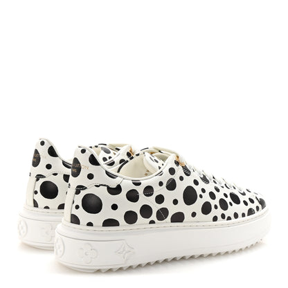 Louis Vuitton LV X YK Calfskin Printed Infinity Dots Time Out Sneakers 35.5 White 5 of 9