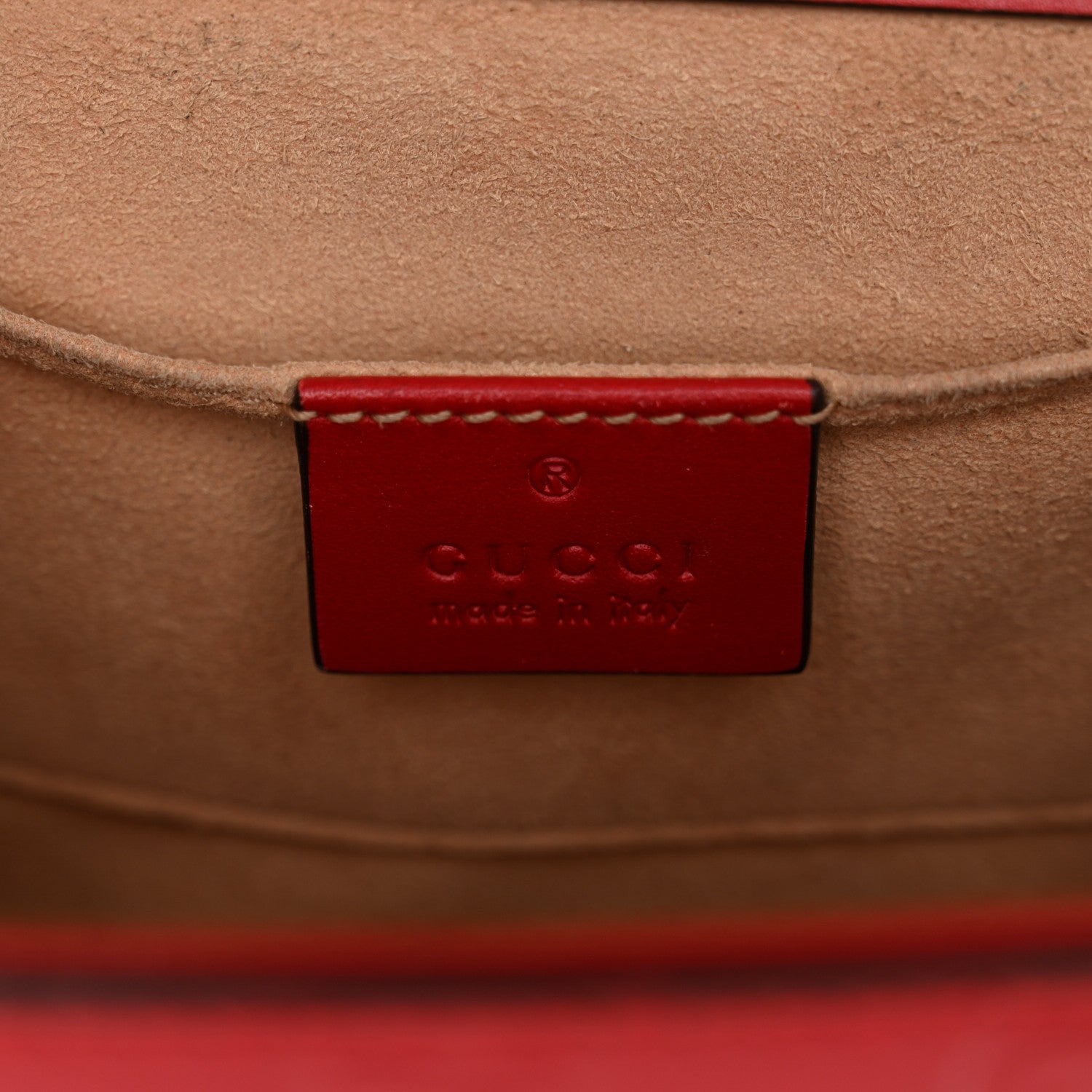 Gucci Guccissima Small Padlock Shoulder Bag Hibiscus Red 6 of 12