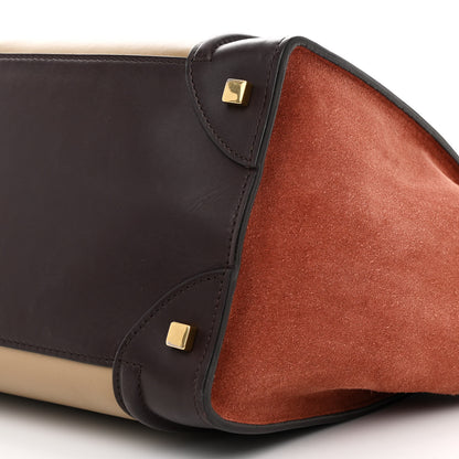 Celine Smooth Calfskin Suede Mini Tri-Color Luggage Beige 10 of 11