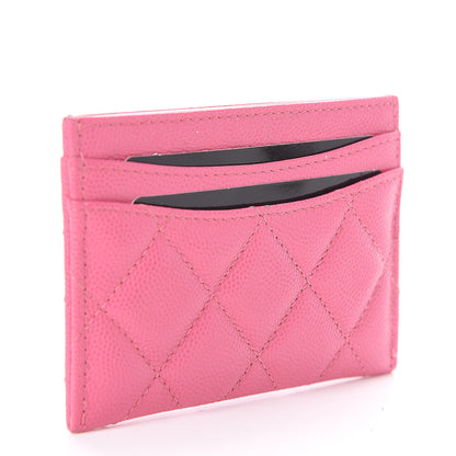 Chanel Caviar Quilted Card Holder Pink 2 of 6