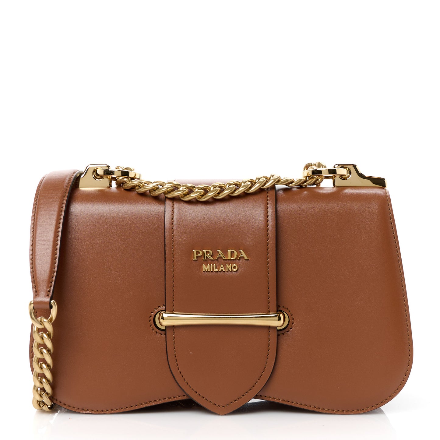 City Calfskin Sidonie Small Chain Crossbody Bag Cognac
