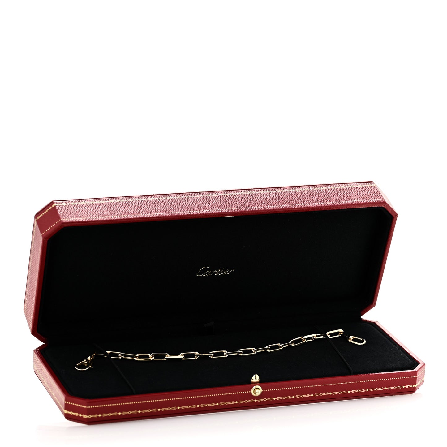 18K Yellow Gold Santos de Cartier Link Chain Bracelet