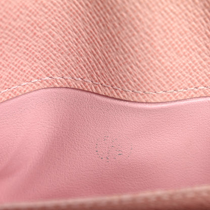 Louis Vuitton Damier Ebene Caissa Wallet Rose Ballerine 10 of 17