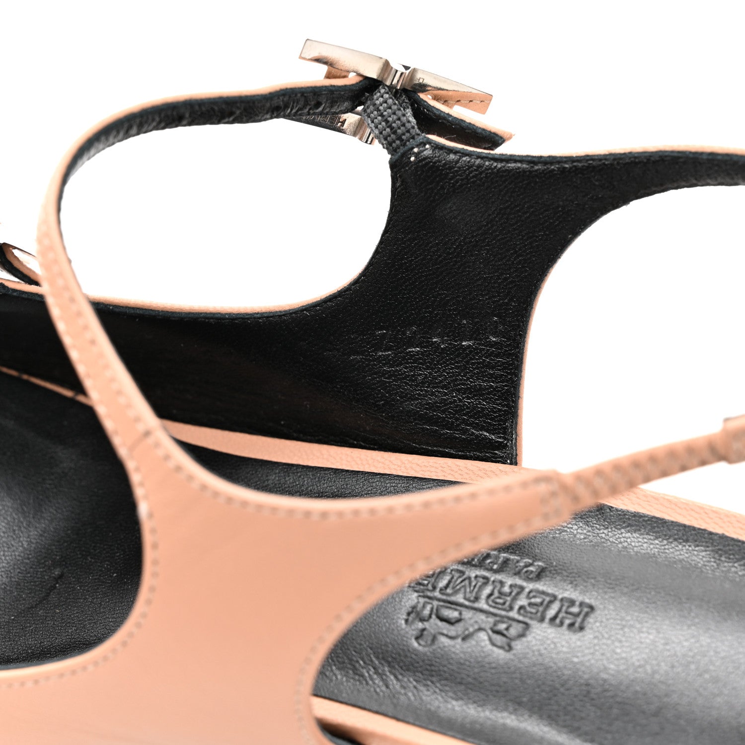 Hermes Goatskin Jackie 50 Pumps 38 Rose Antique 9 of 11