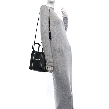 Balenciaga Smooth Calfskin Logo Double Sided XXS Everyday Tote Black White 2 of 9