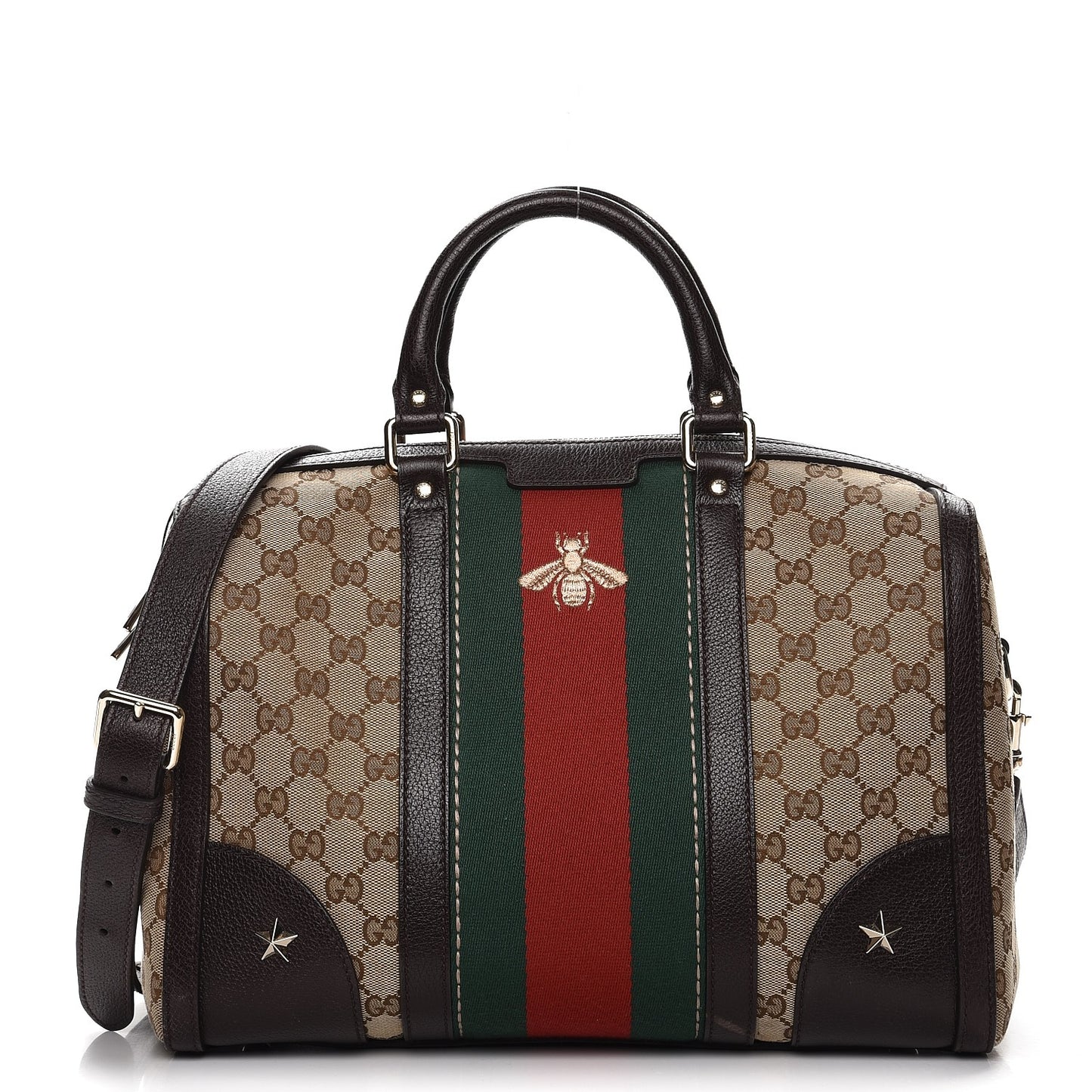 Monogram Vintage Web Medium Webby Bee Boston Dark Brown