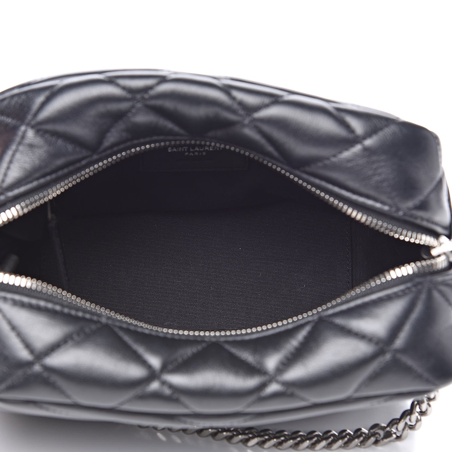 Saint Laurent Calfskin Y Quilted Monogram Small Loulou Bowling Bag Black 5 of 9