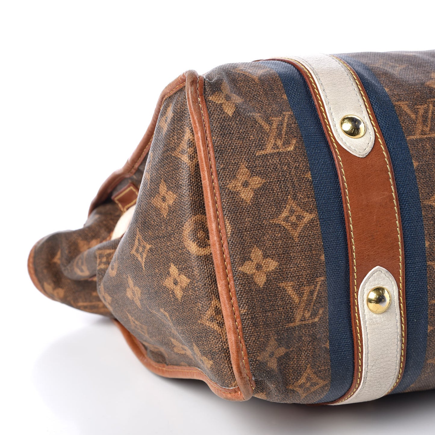 Monogram Rayures Tisse Sac GM Blue