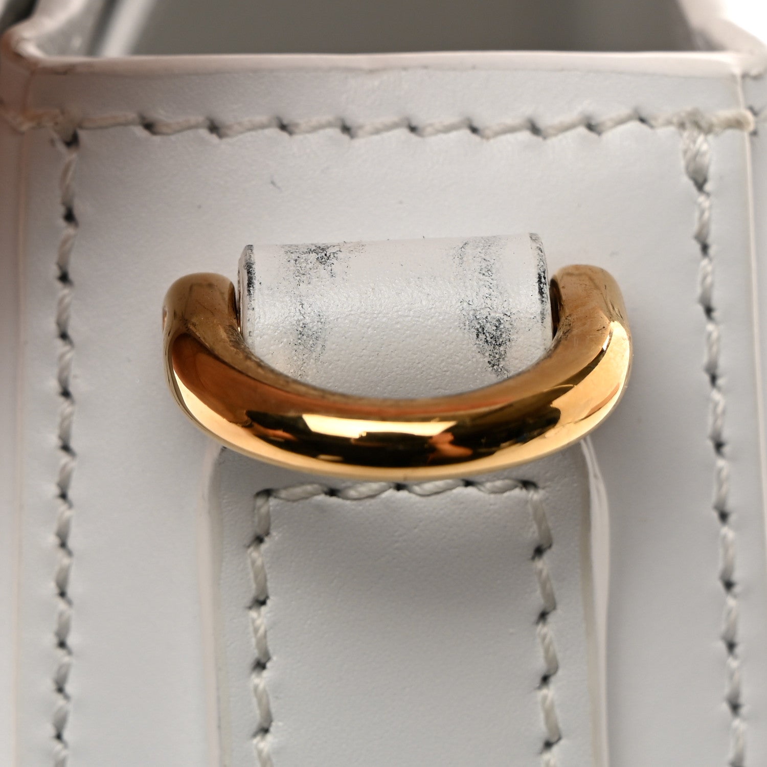 Versace Calfskin Medium Greca Goddess Shoulder Bag White 12 of 12