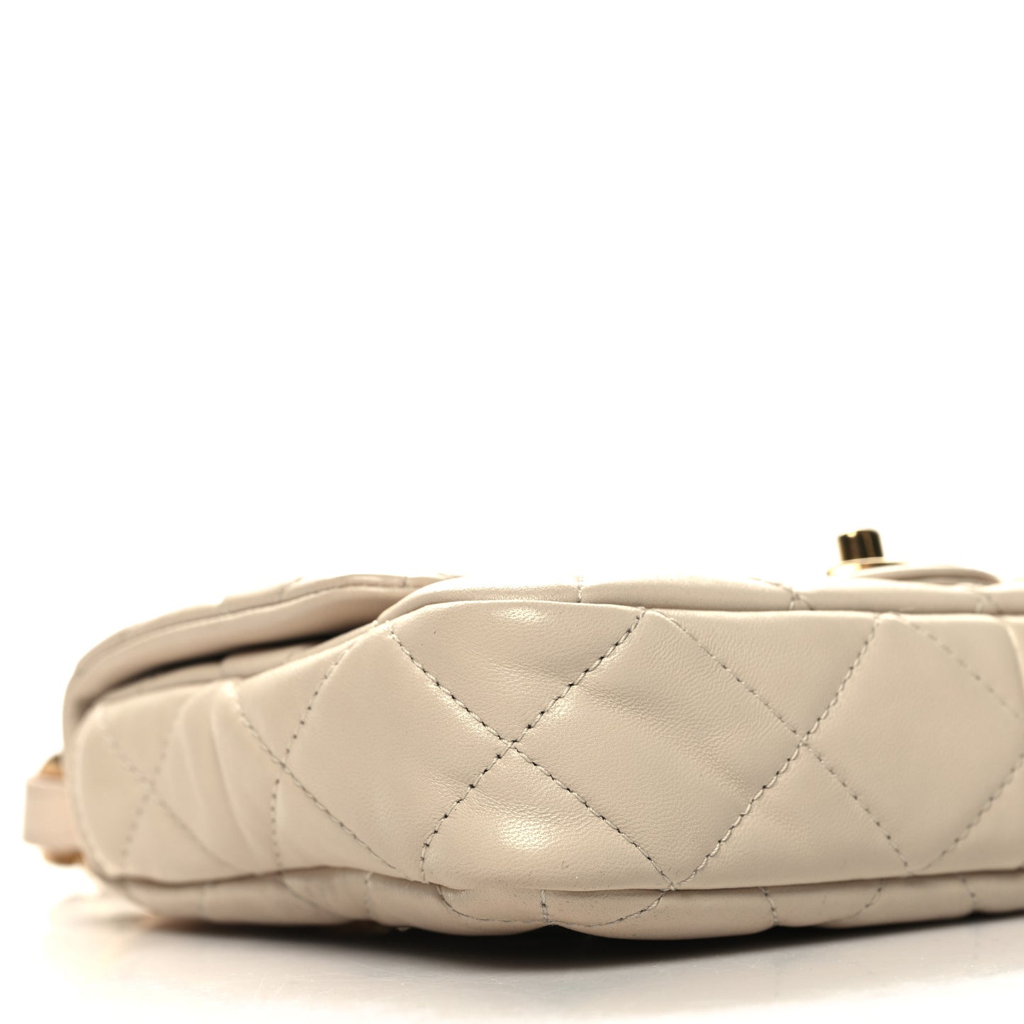 Lambskin Quilted Small CC Funky Town Flap Beige