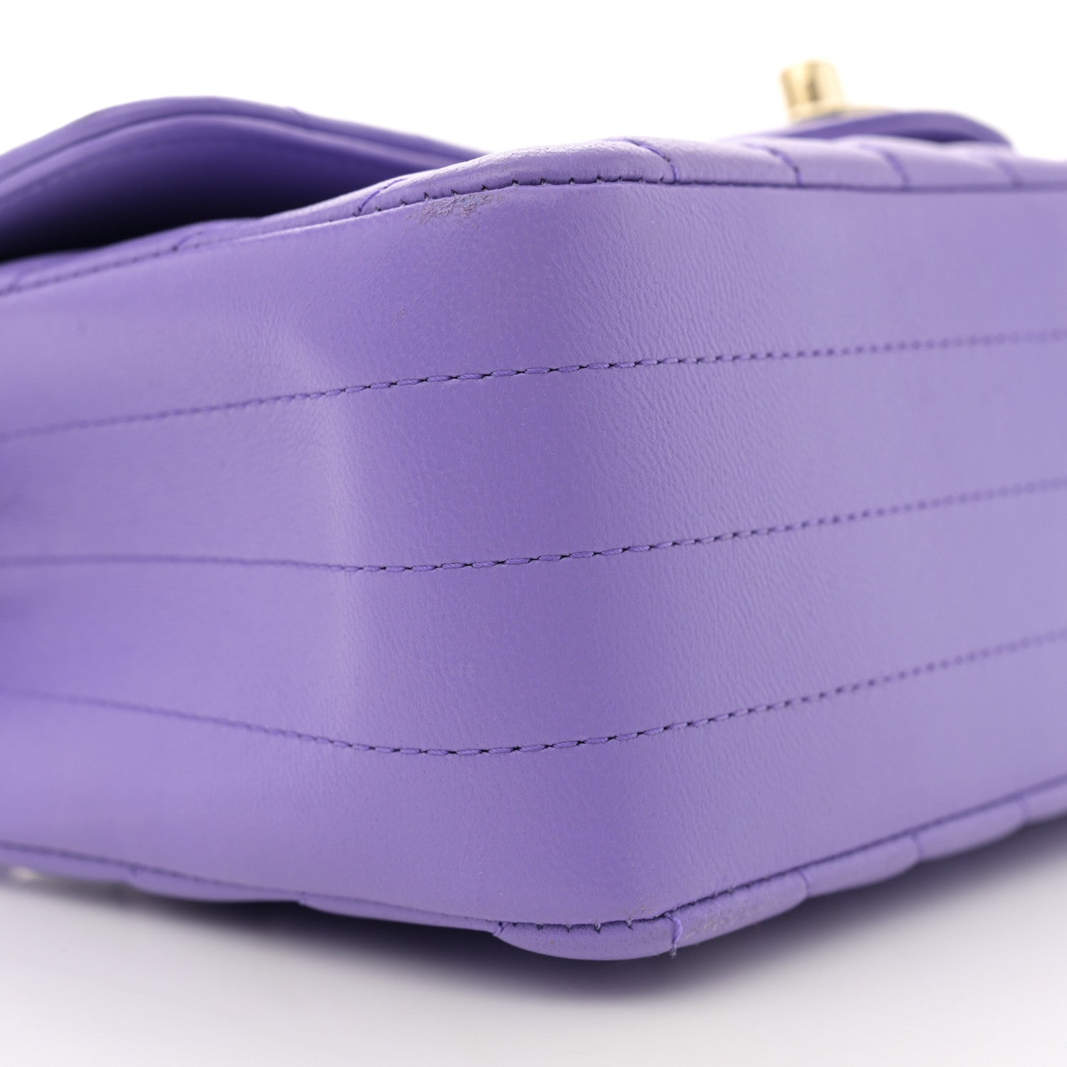 Chanel Lambskin Chevron Quilted Mini Rectangular Flap Purple 9 of 12