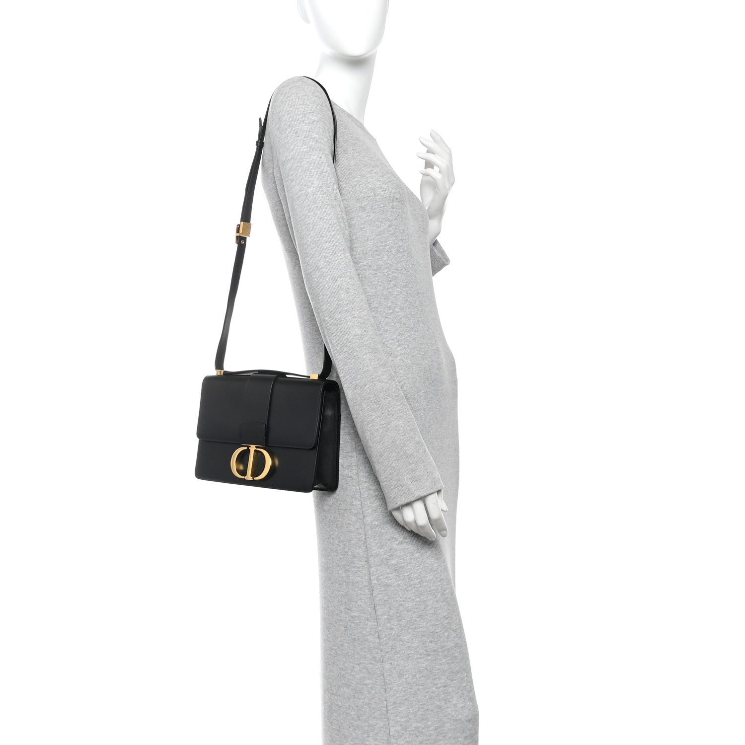 Christian Dior Smooth Calfskin 30 Montaigne Flap Bag Black 2 of 10
