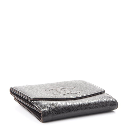 Chanel Caviar Timeless CC Compact French Wallet Brown 4 of 15