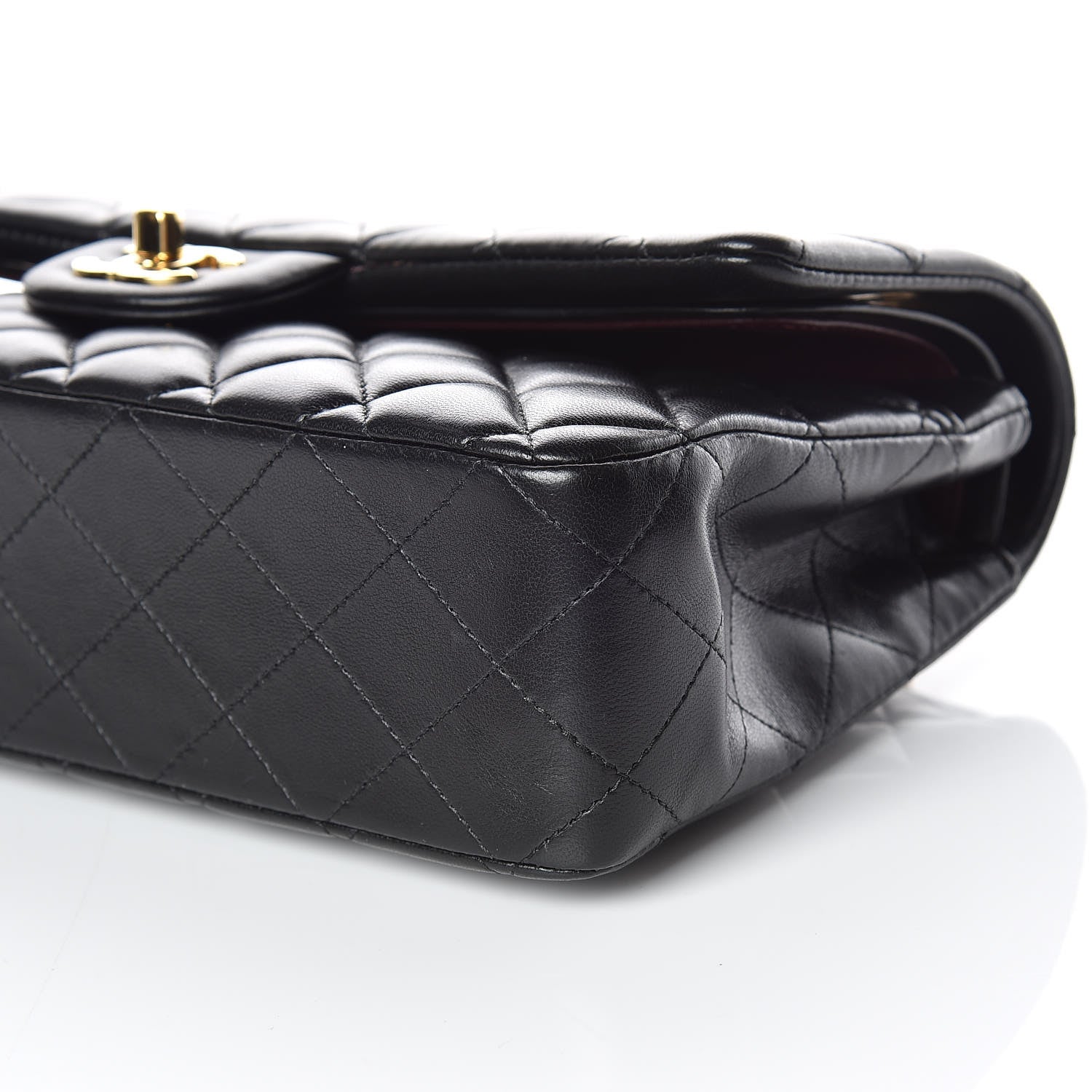Chanel Lambskin Quilted Medium Double Flap Black 6 of 10