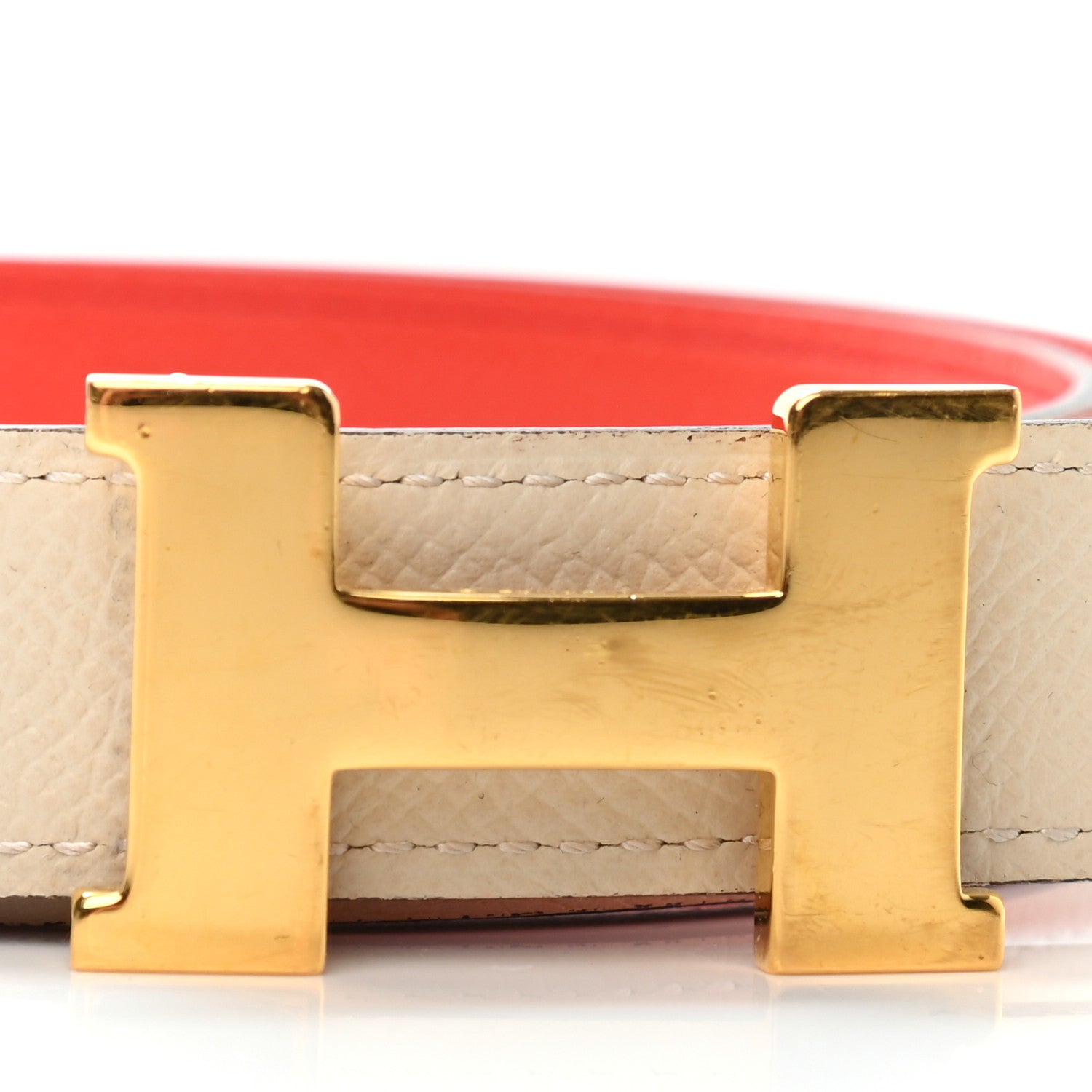 Hermes Epsom 24mm Constance Belt 80 Orange Craie 4 of 4