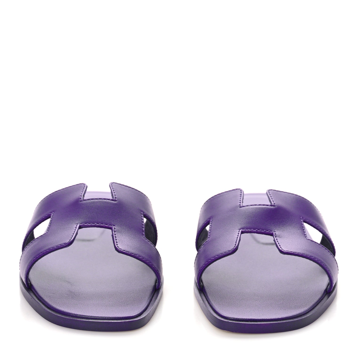 Hermes Calfskin Oran Sandals 39 Violet Majorette 2 of 9