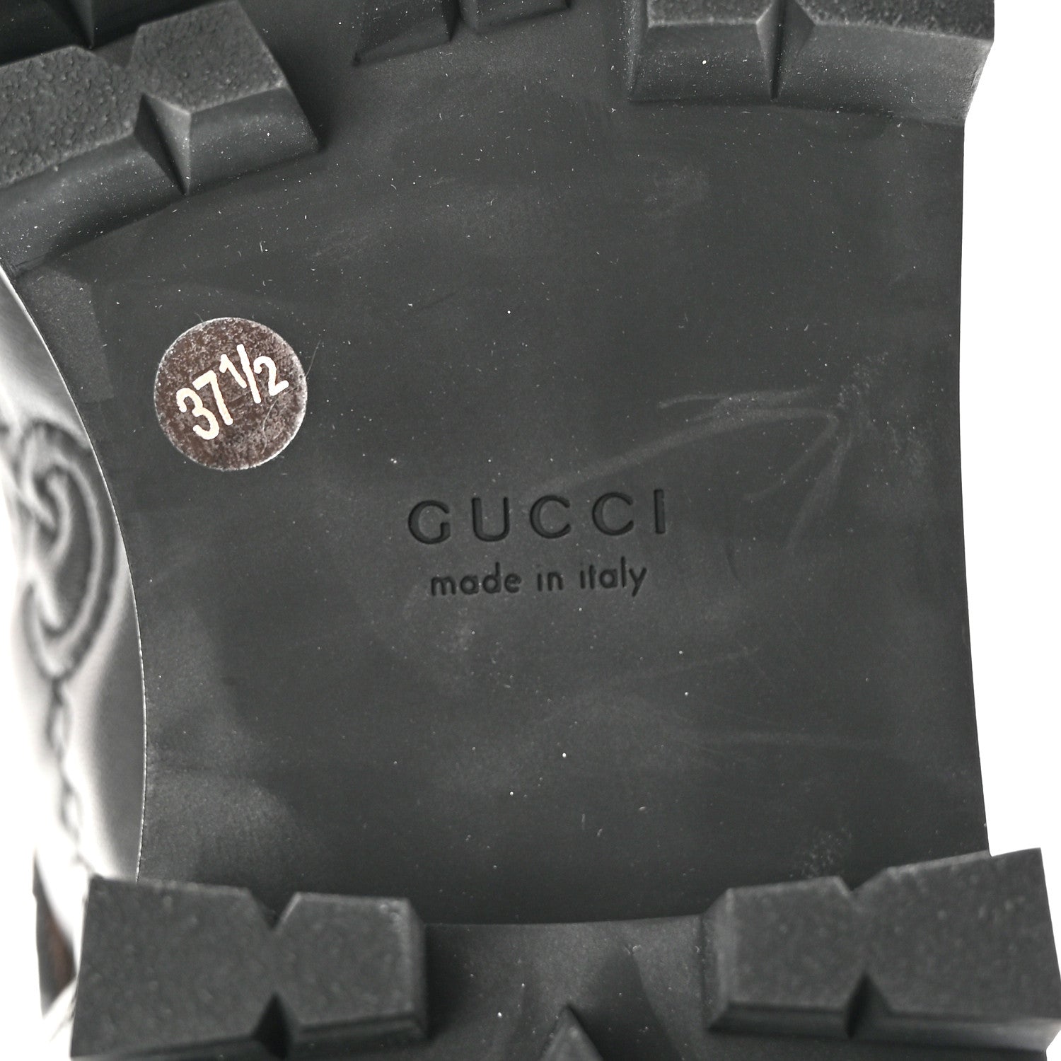 Gucci Cordovan Lux Nappa GG Matelasse 60mm Knee High Boots 37.5 Black 6 of 18