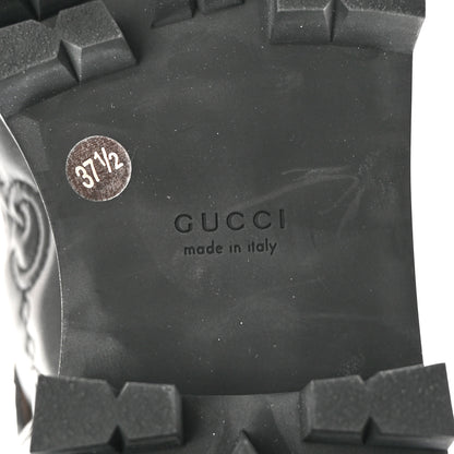 Gucci Cordovan Lux Nappa GG Matelasse 60mm Knee High Boots 37.5 Black 6 of 18