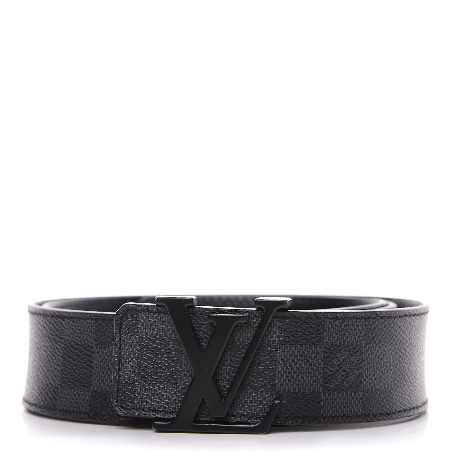 Louis Vuitton Damier Graphite 40mm LV Initiales Belt 105 42 1 of 8