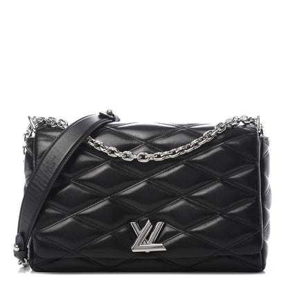 Louis Vuitton Lambskin Malletage GO-14 MM Black 1 of 10