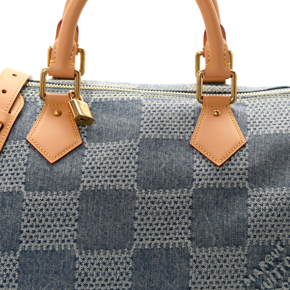 Louis Vuitton Damier Denim 3D Speedy Bandouliere 40 Bleu 6 of 9