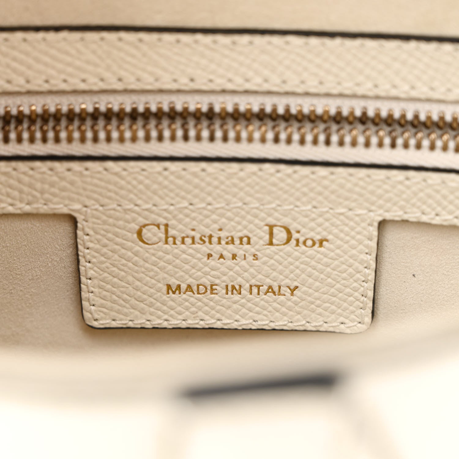 Christian Dior Grained Calfskin Saddle Bag With Strap Latte 6 of 11