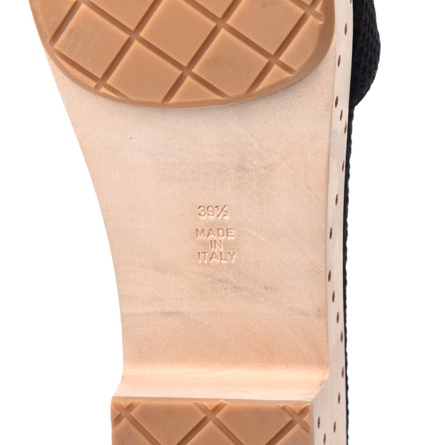 Wood Mesh CC Mules 39.5 Black