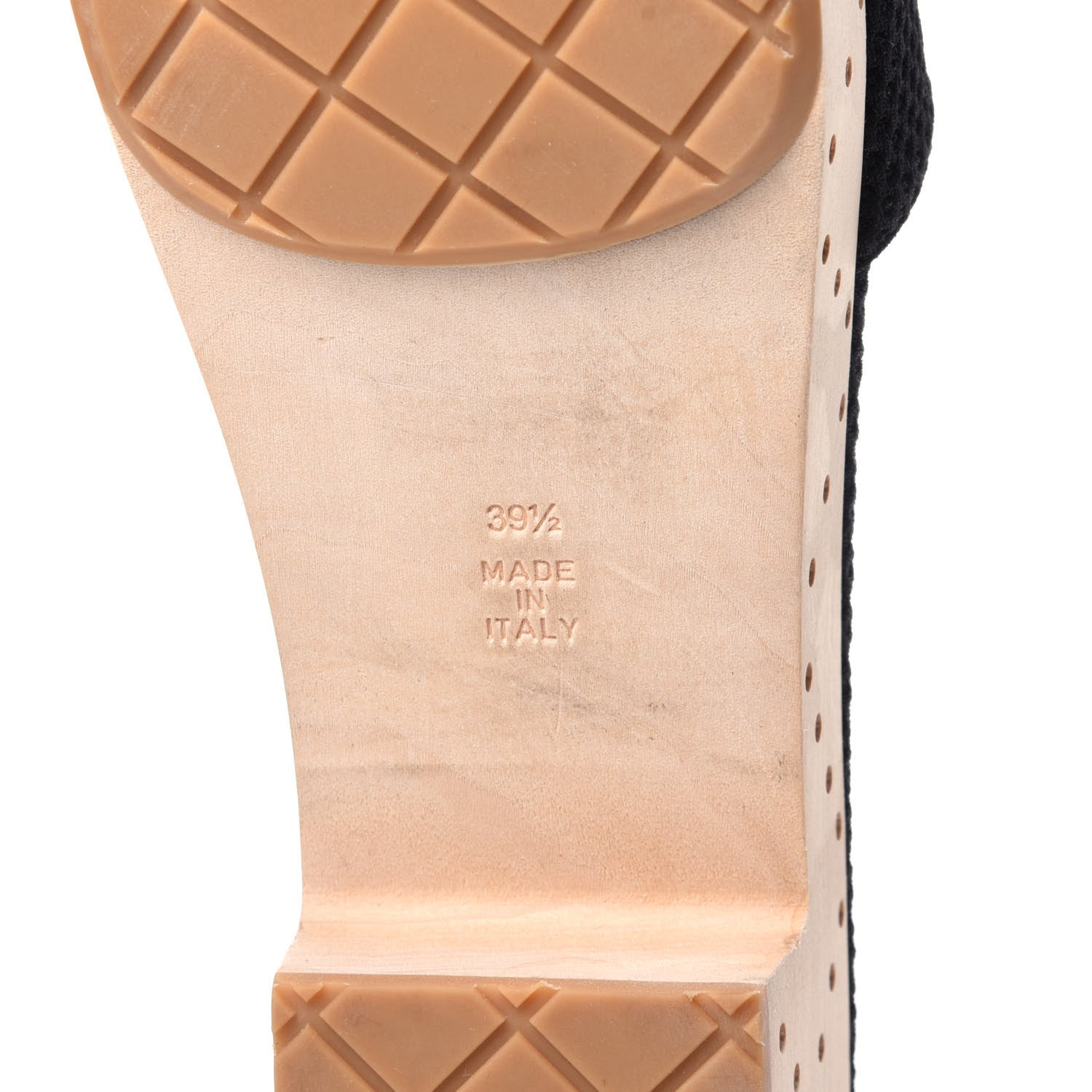 Chanel Wood Mesh CC Mules 39.5 Black 8 of 10