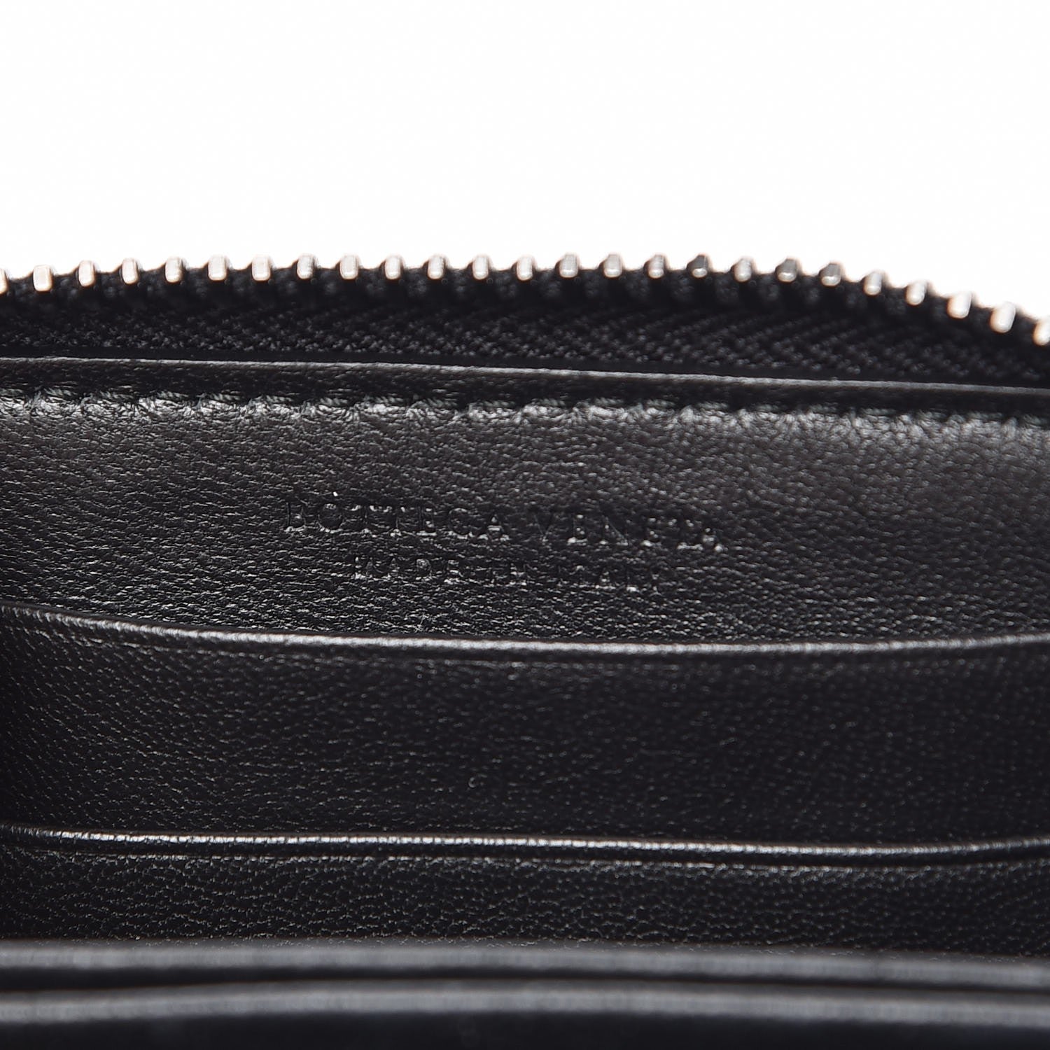 Bottega Veneta Nappa Intrecciato Zip Around Coin Purse Black 6 of 7