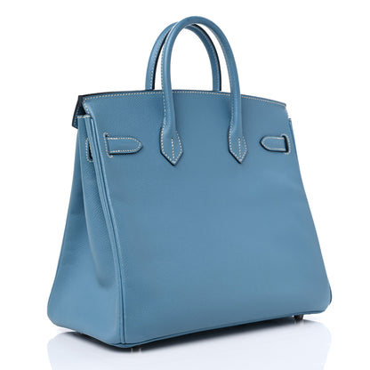 Hermes Epsom HAC Birkin 28 Blue Jean 3 of 15