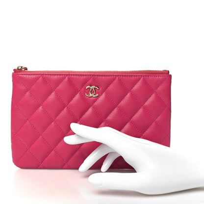 Chanel Caviar Quilted Cosmetic Case Fuchsia 2 of 7