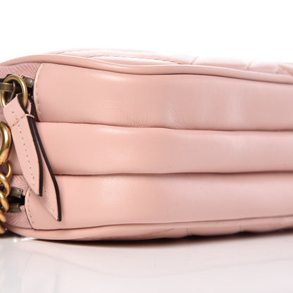 Gucci Calfskin Matelasse Mini GG Marmont Chain Crossbody Bag Perfect Pink 8 of 10