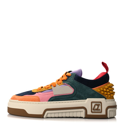 Christian Louboutin Calfskin Suede Spike Astroloubi Donna Low Top Sneakers 38.5 Multicolor 1 of 6