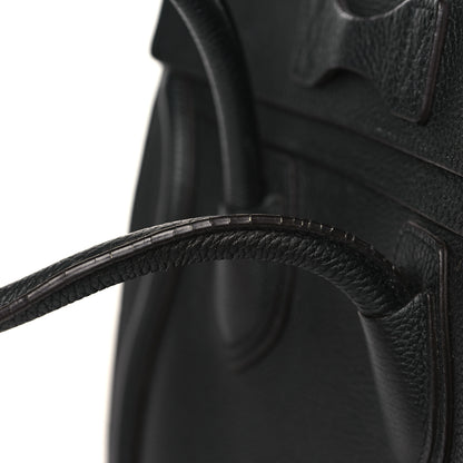Celine Drummed Calfskin Micro Luggage Black 10 of 10