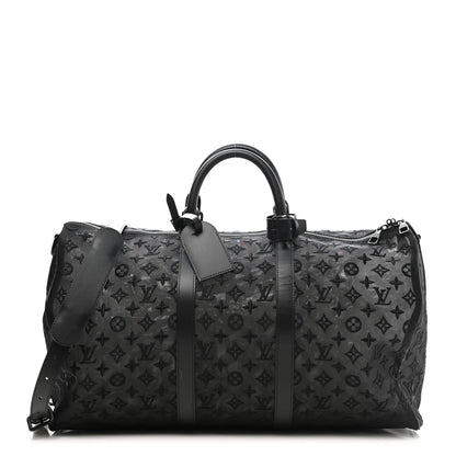 Louis Vuitton Monogram See Through Keepall Bandouliere 50 Black 1 of 14