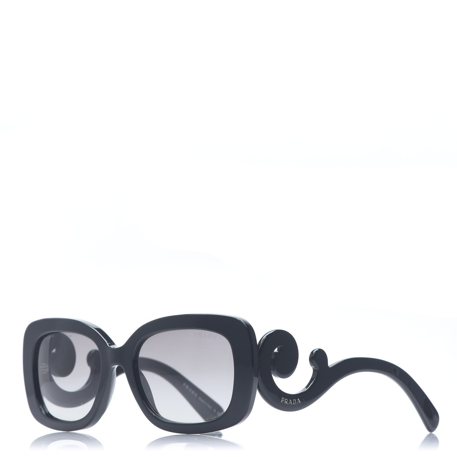 Prada Acetate Baroque Sunglasses SPR 27O Black 1 of 6