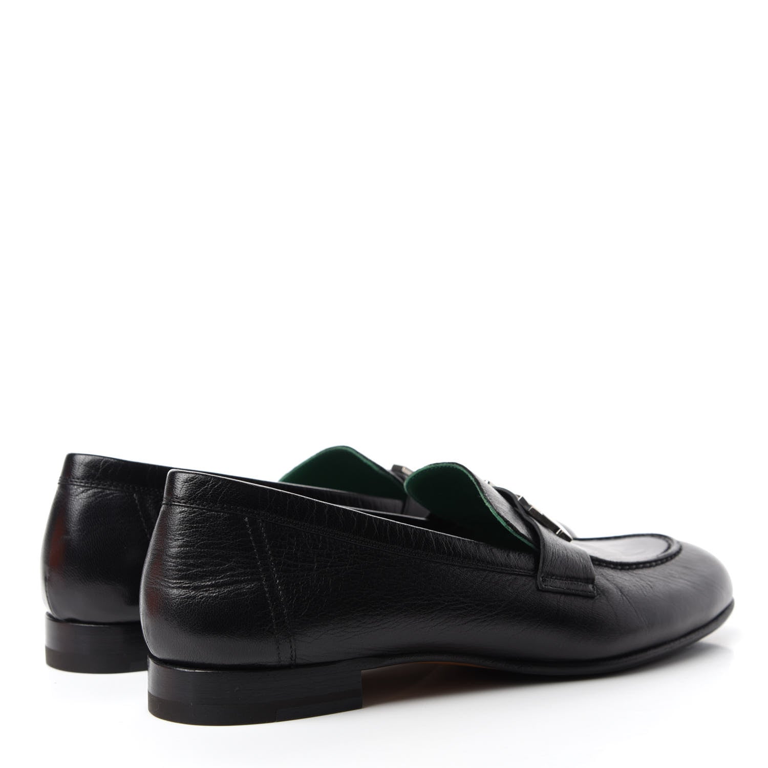 Hermes Goatskin Womens Paris Loafers 37 Black 4 of 8