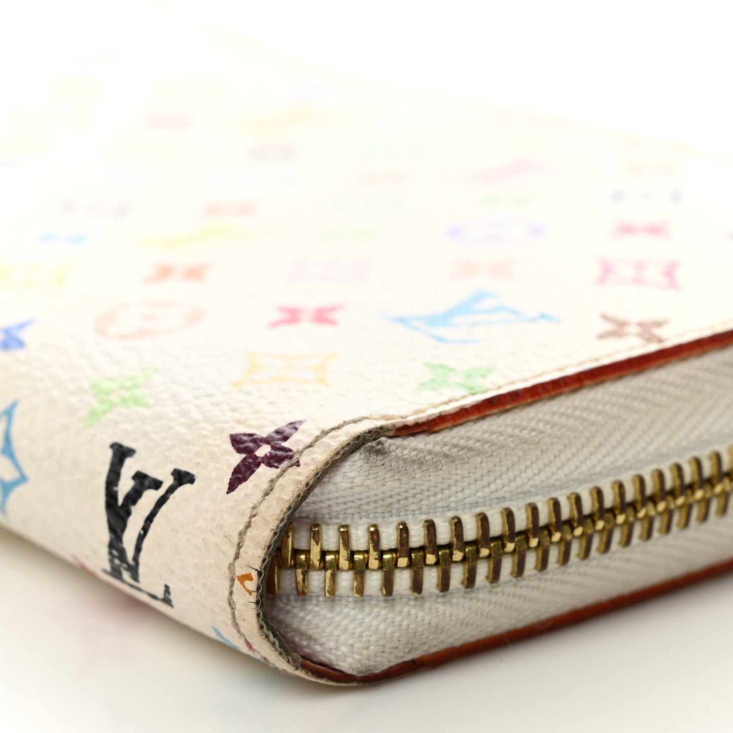Monogram Multicolor Zippy Wallet White Litchi