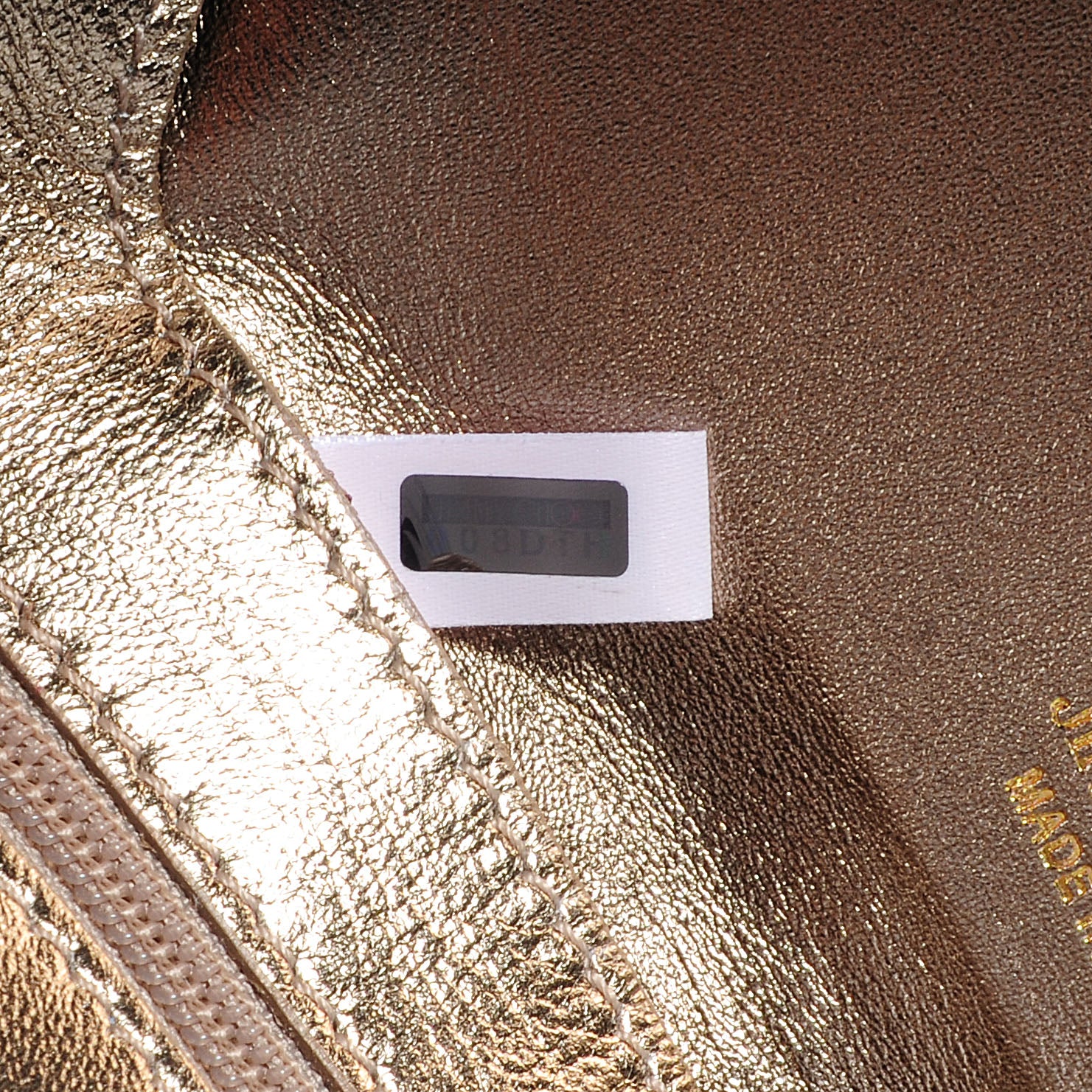 Jimmy Choo Leather Clutch Bag Metallic Gold 7 of 8