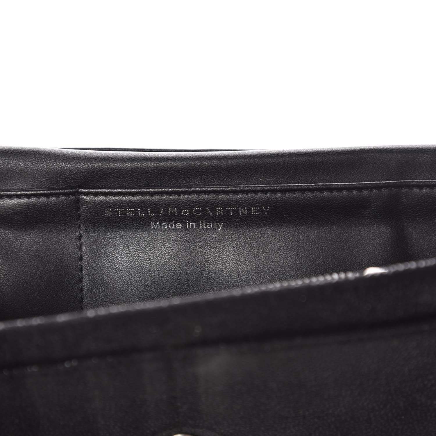 Stella McCartney Shaggy Deer Falabella Flap Wallet Black 6 of 9