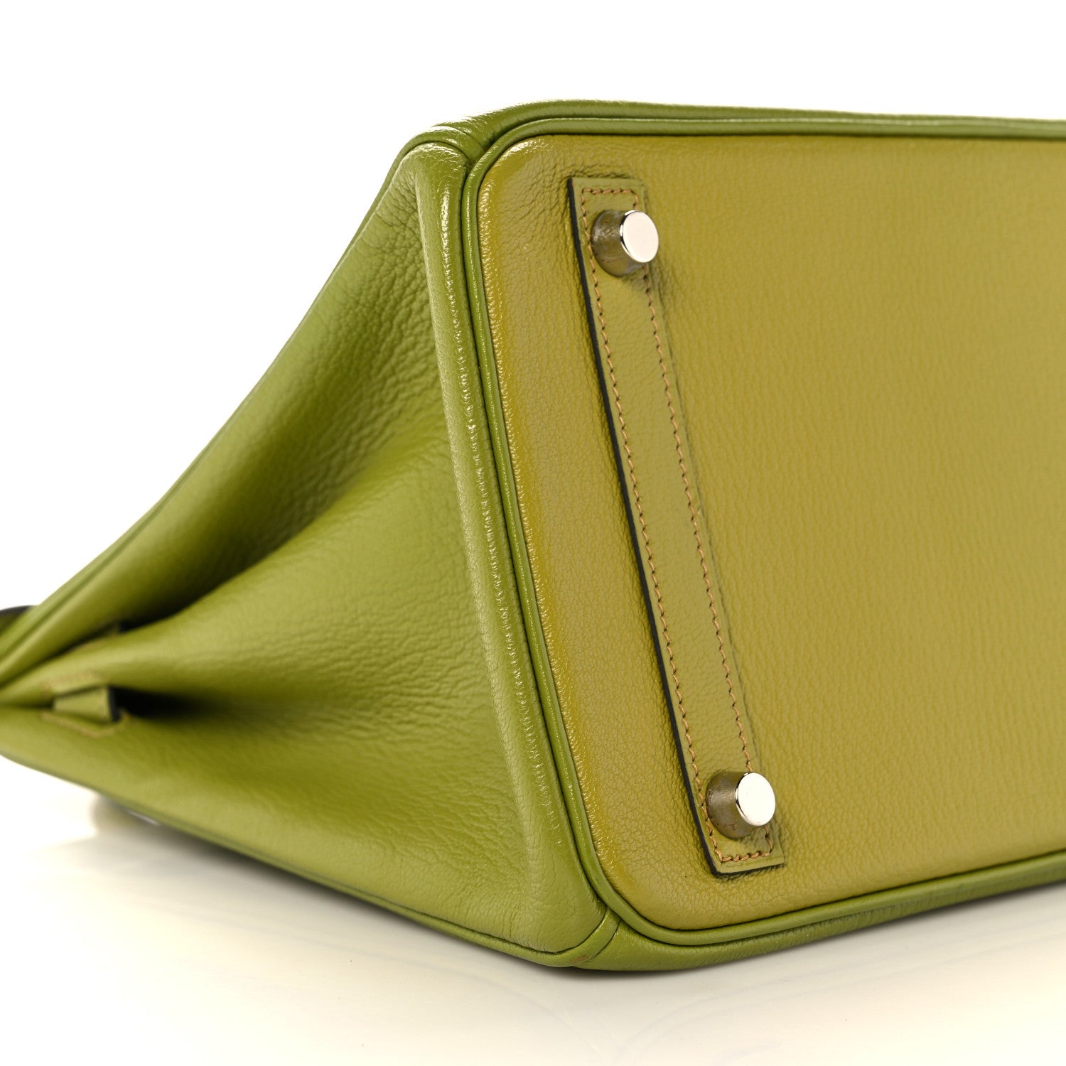 Hermes Chevre Mysore Bi-Color Birkin 30 Vert Anis Vert Chartreuse 7 of 39