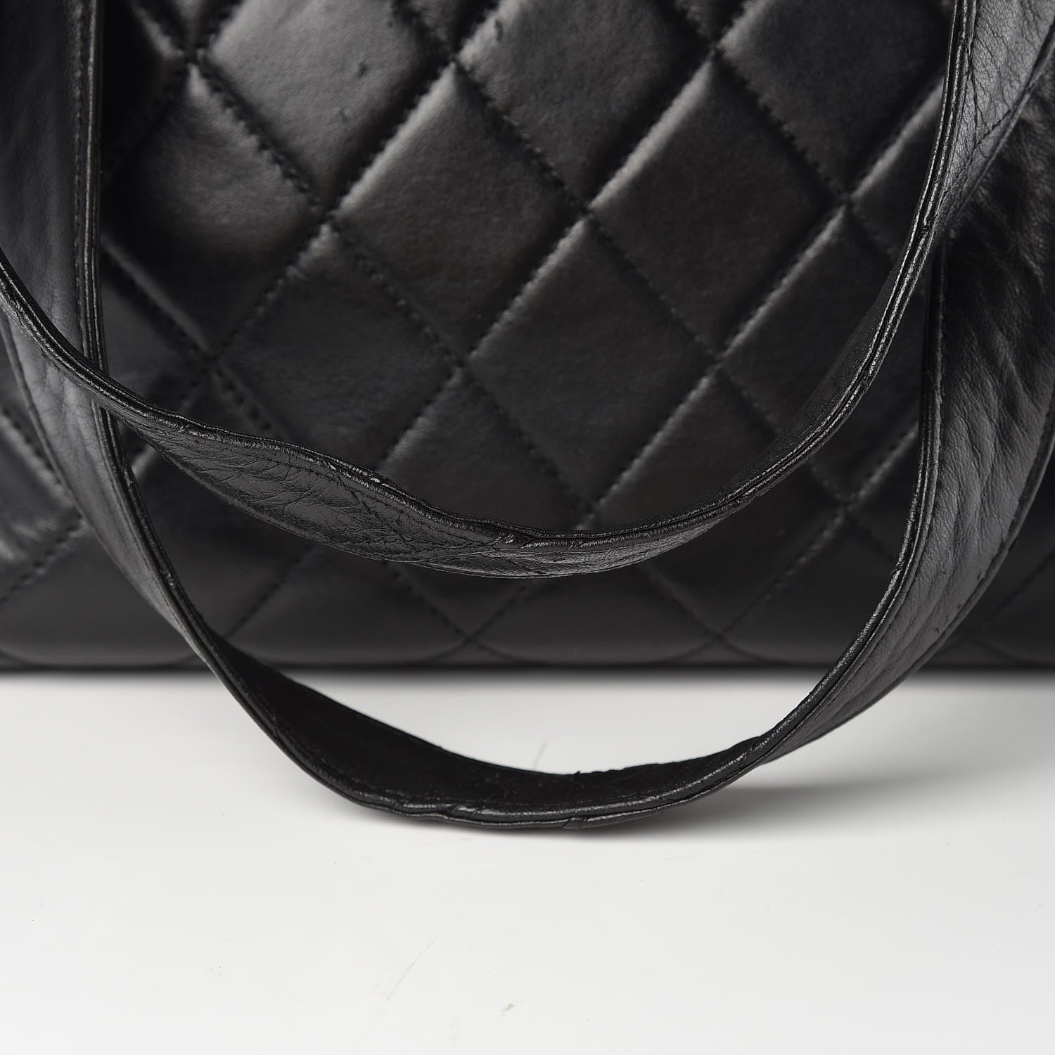 Chanel Lambskin Quilted CC Shopping Tote Black 13 of 16