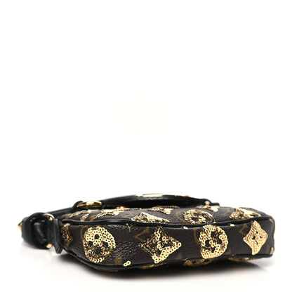 Louis Vuitton Monogram Sequins Eclipse Mini Pochette Gold 4 of 9