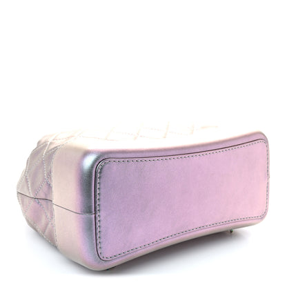 Chanel Iridescent Aged Calfskin Quilted Gabrielle Backpack Light Purple 4 of 11