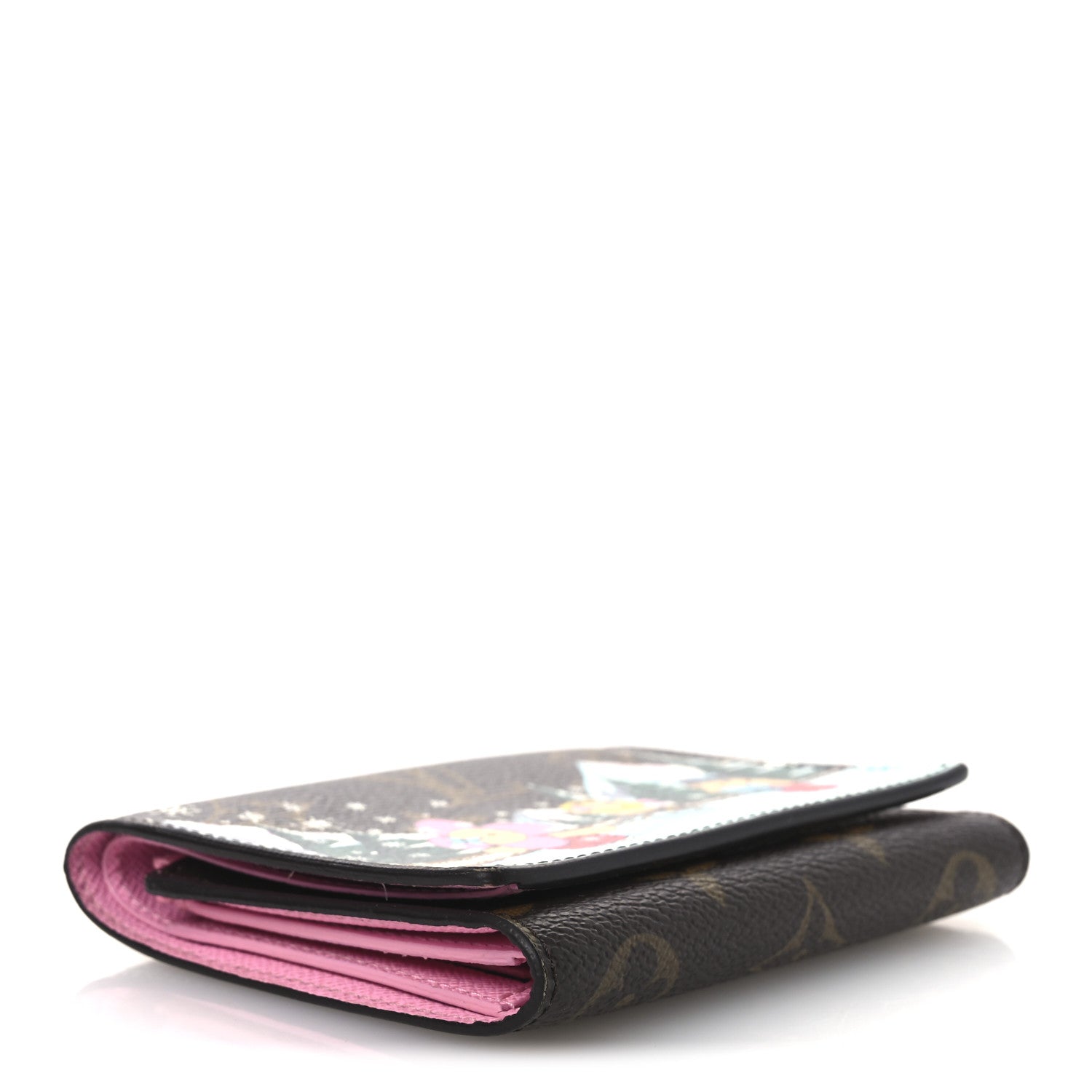 Louis Vuitton Monogram 2023 Christmas Animation Alpine Victorine Wallet Wisteria Pink 4 of 8