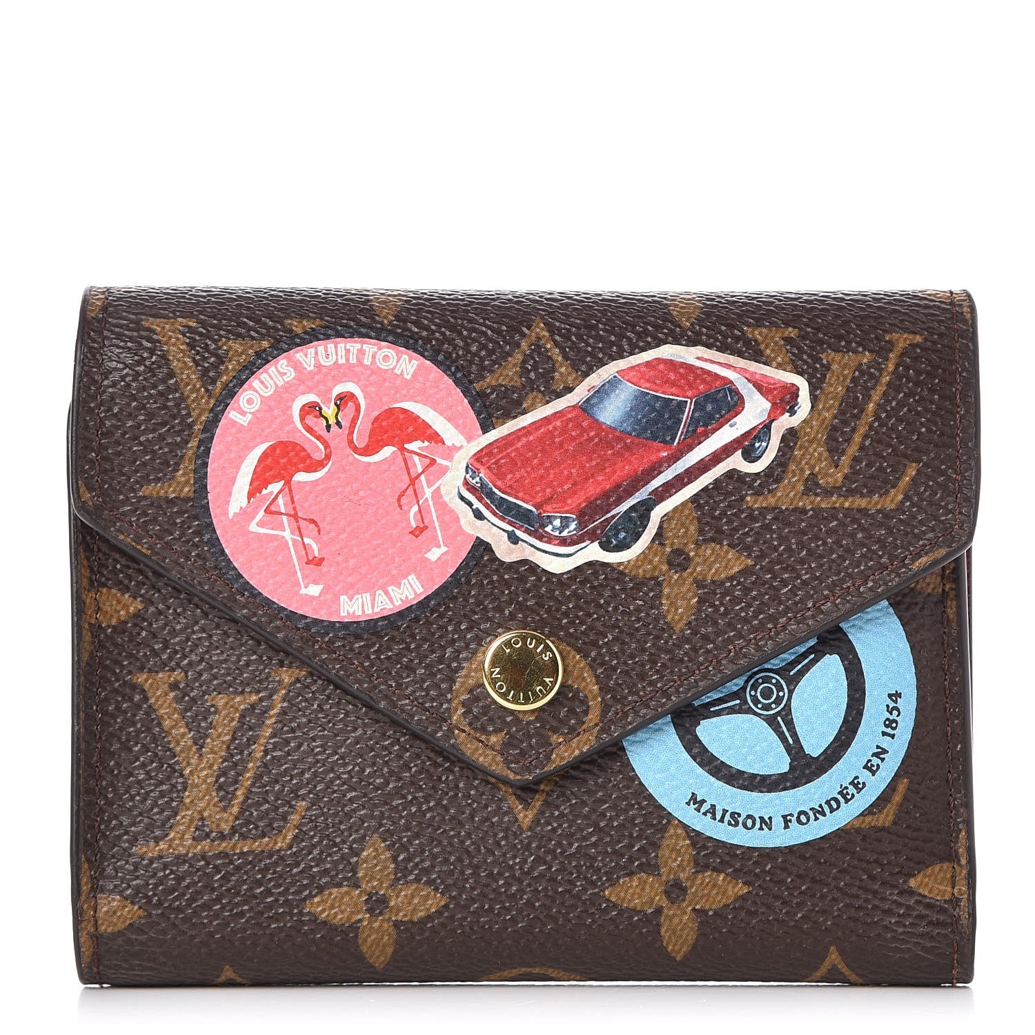 Louis Vuitton Monogram World Tour Victorine Wallet 1 of 8