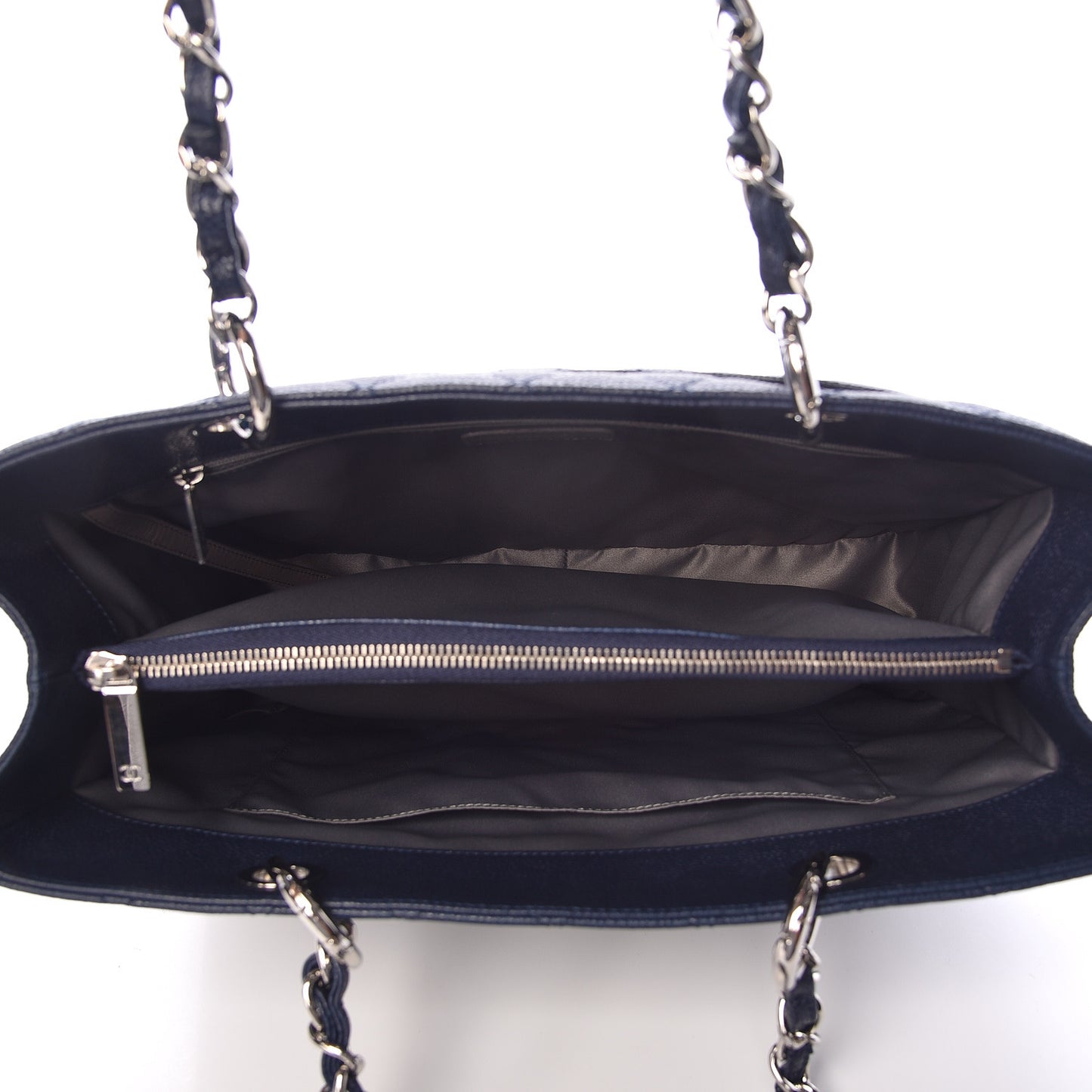 Caviar Quilted Grand Shopping Tote GST Navy Blue