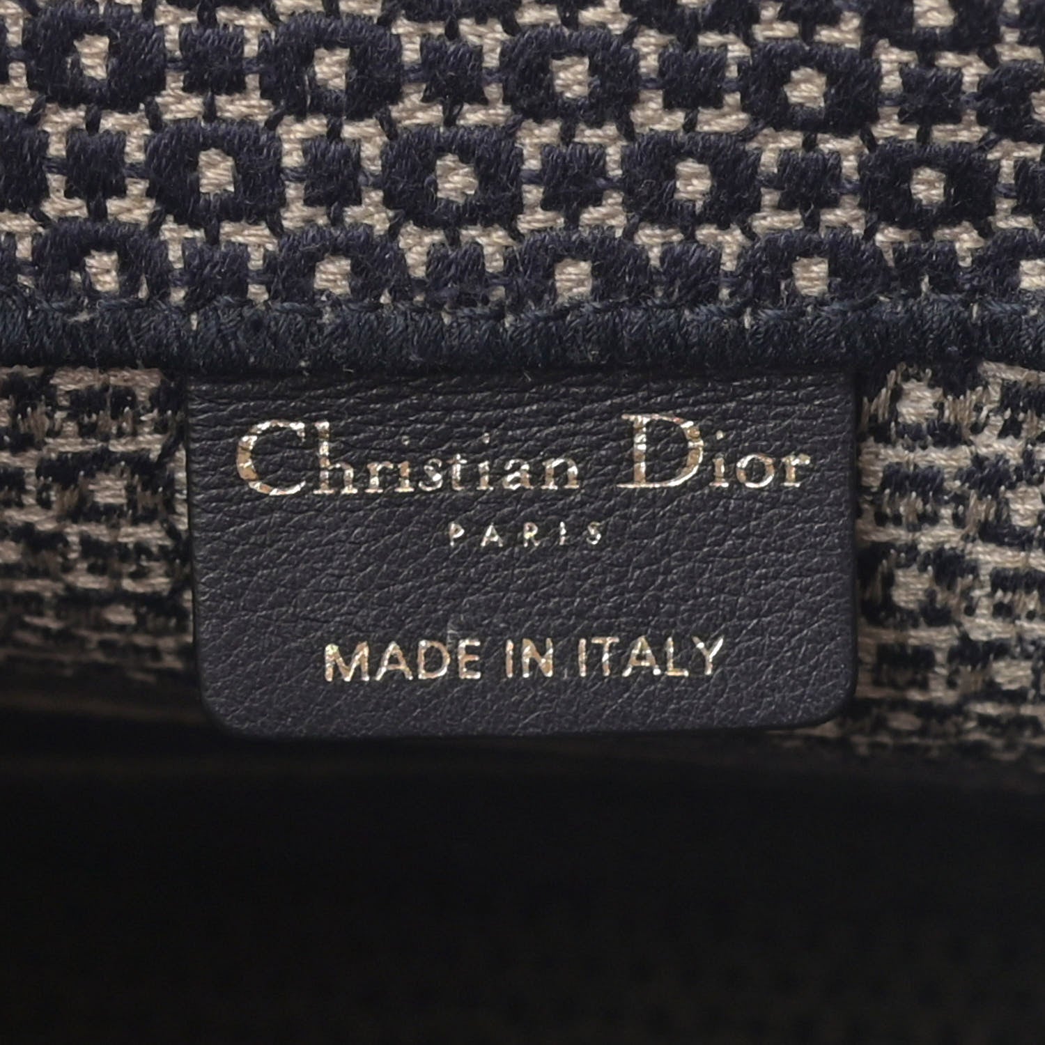 Christian Dior Canvas Embroidered Vertical L'Etoile Book Tote 6 of 12