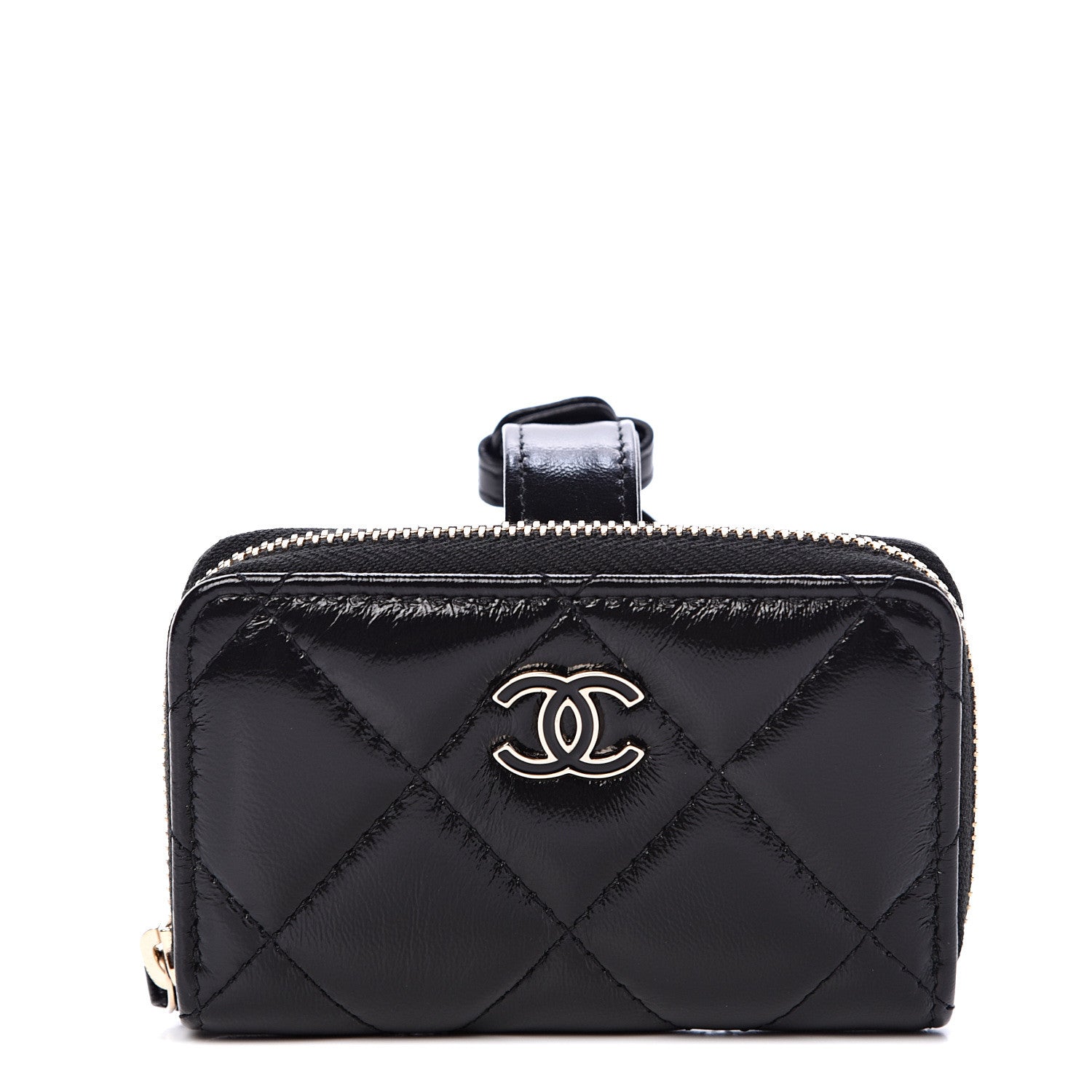 Chanel Shiny Lambskin Coin Purse Bracelet Black 1 of 7
