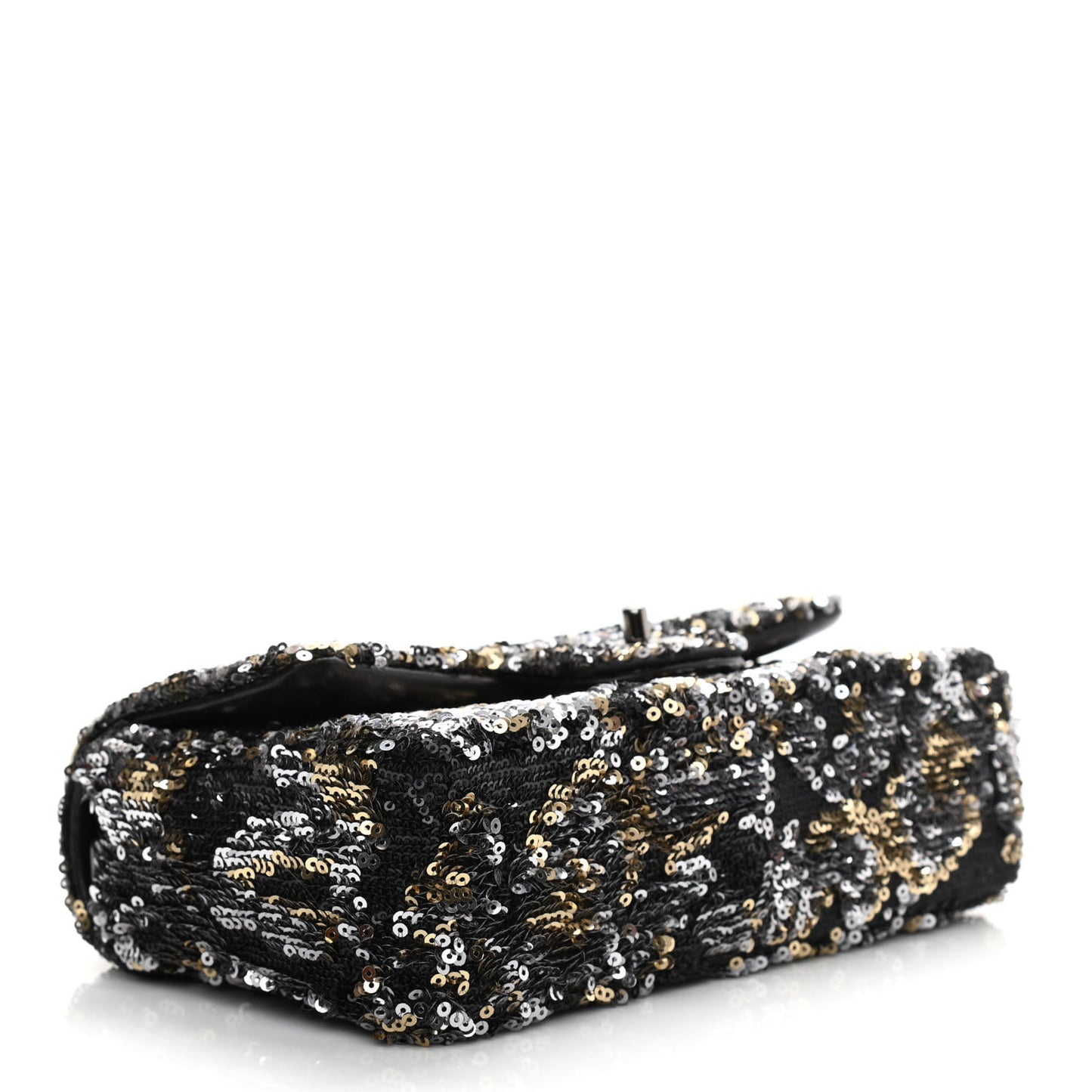Sequin Mini Rectangular Flap Gold Silver